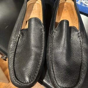 Nordstrom Black Leather Men's Slip-Ons